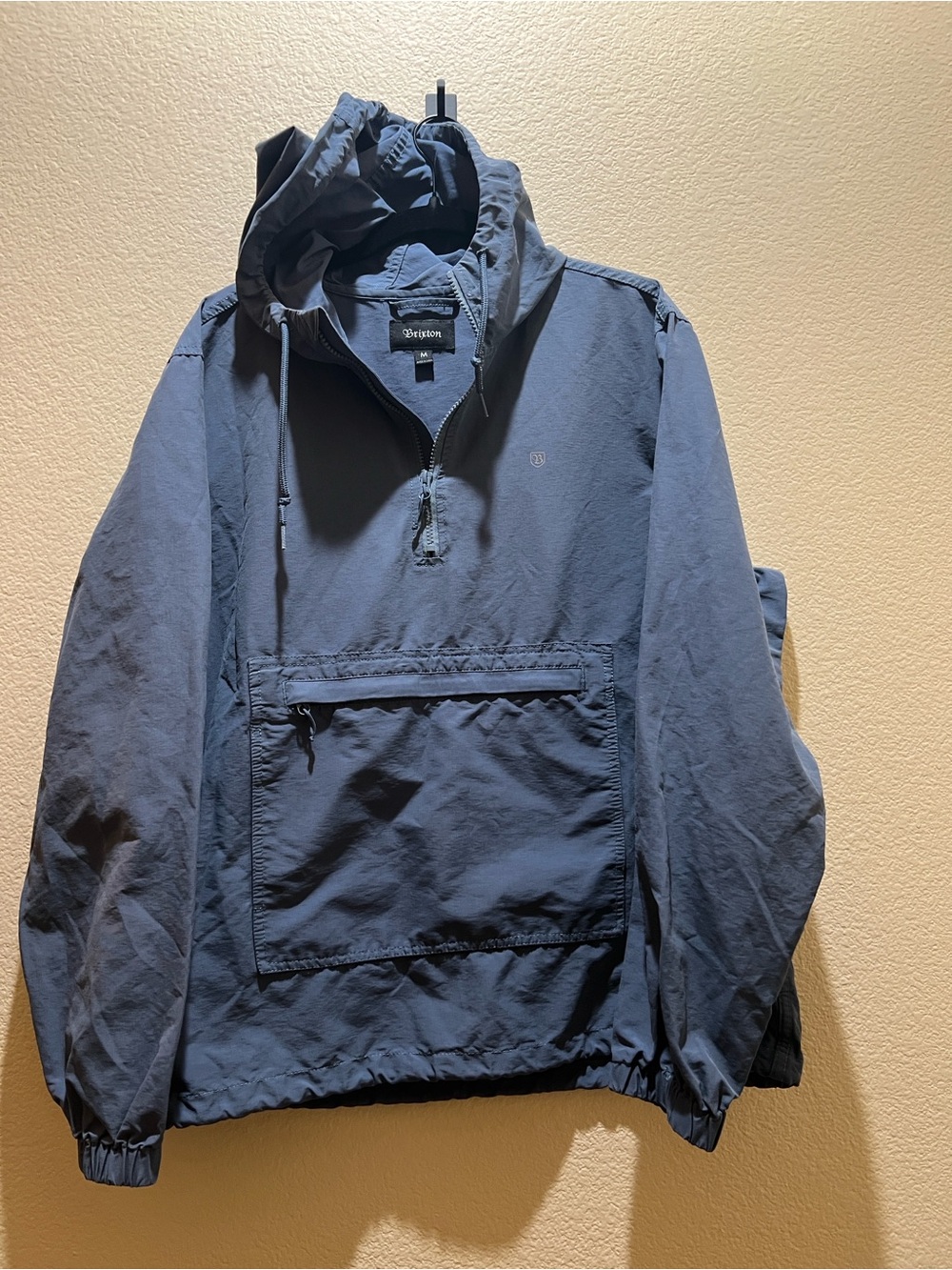 Brixton Men's Navy Pullover Anorak windbreaker
